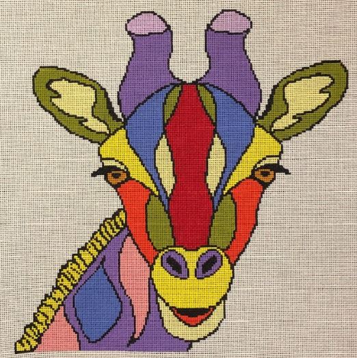 click here to view larger image of Colorful Giraffe  (hand painted canvases)