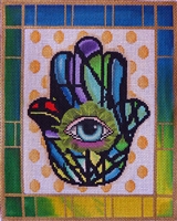 click here to view larger image of Jeweltone Hamsa (hand painted canvases)