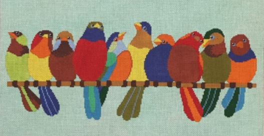 click here to view larger image of Birds on Wire (hand painted canvases)