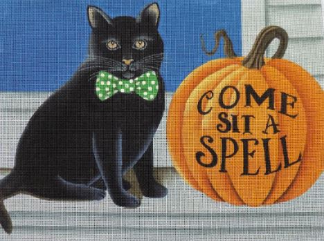 click here to view larger image of Come Sit A Spell (hand painted canvases)