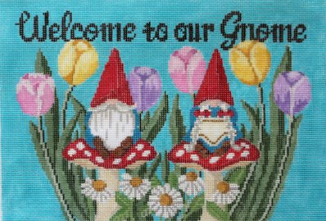click here to view larger image of Welcome to Our Gnome (hand painted canvases)
