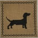click here to view larger image of Dachshund (black on tan) (hand painted canvases)