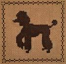 click here to view larger image of Full Poodle (black on tan) (hand painted canvases)