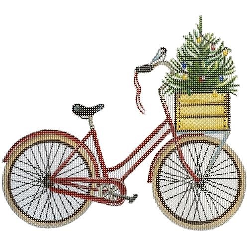 click here to view larger image of Large Christmas Bike (hand painted canvases)