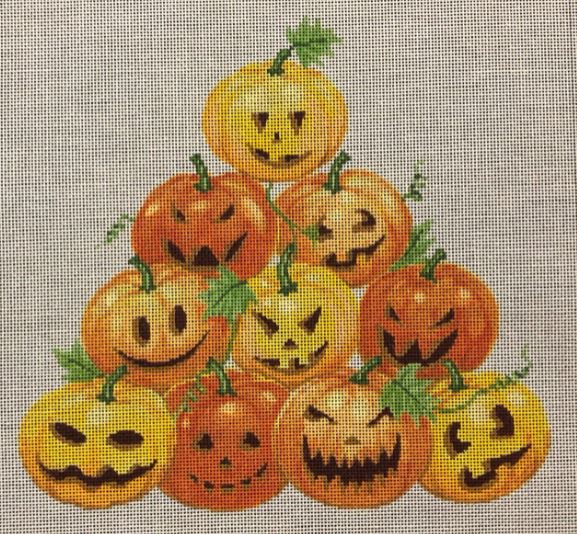 click here to view larger image of Pumpkin Stack (hand painted canvases)