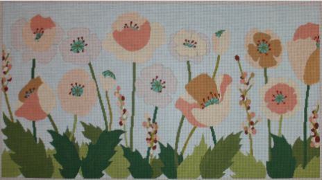 click here to view larger image of Row of Poppies (hand painted canvases)