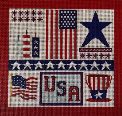 click here to view larger image of USA Collage (hand painted canvases)