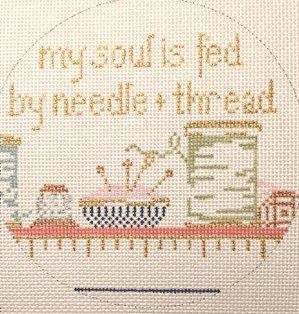 click here to view larger image of My Soul if Fed by Needle and Thread (hand painted canvases)