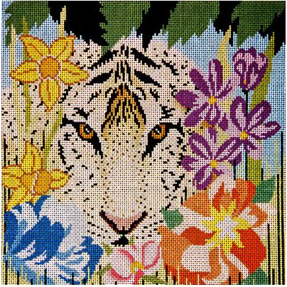 click here to view larger image of Flower Tiger (hand painted canvases)