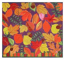click here to view larger image of Autumn Leaves Tote - 4 Piece (hand painted canvases)