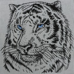 click here to view larger image of White Tiger (hand painted canvases)