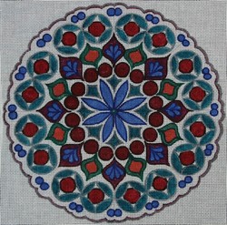 click here to view larger image of Blue Flower Kaleidoscope (hand painted canvases)