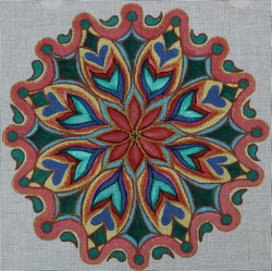 click here to view larger image of Red Flower Kaleidoscope (hand painted canvases)