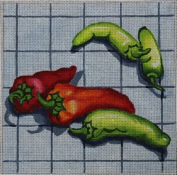 click here to view larger image of Peppers (hand painted canvases)