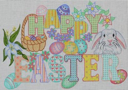 click here to view larger image of Happy Easter (hand painted canvases)