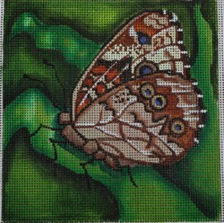 click here to view larger image of Orange/Black/Brown Butterfly (hand painted canvases)