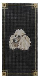 click here to view larger image of Poodle Eye Glass Case (hand painted canvases)