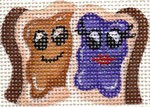 click here to view larger image of PB & J - A perfect Pair (hand painted canvases)