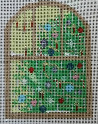 click here to view larger image of Window Ornament w/Tree (hand painted canvases)