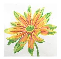 click here to view larger image of Tropical Daisy (hand painted canvases)