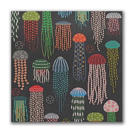 click here to view larger image of Just Jellies (hand painted canvases)