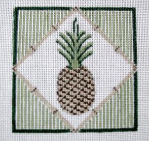 click here to view larger image of Pineapple Square (hand painted canvases)