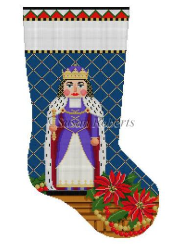 click here to view larger image of Queen Nutcracker Stocking (hand painted canvases)
