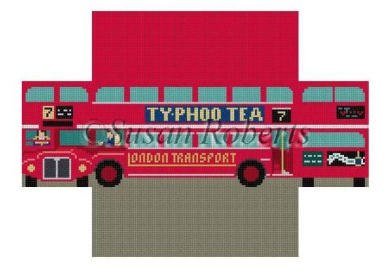 click here to view larger image of Double Decker London Bus Brick Cover (hand painted canvases)