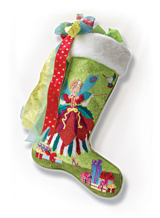 click here to view larger image of Christmas Magic Stocking 18M w/Stitch Guide   (hand painted canvases)