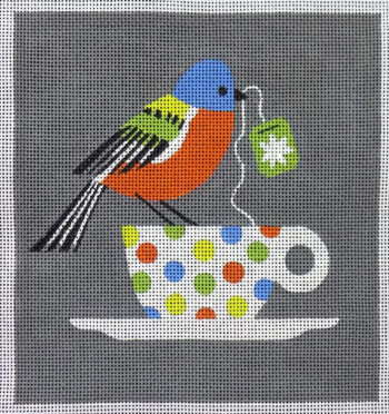click here to view larger image of Painted Bunting w/Stitch Guide   (hand painted canvases)