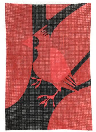 click here to view larger image of Cardinal w/Stitch Guide (hand painted canvases)