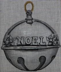click here to view larger image of Silver Noel Ornament (hand painted canvases)