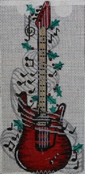 click here to view larger image of Electric Guitar w/Musical Notes  (hand painted canvases)