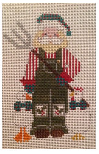 click here to view larger image of Farmer Santa (hand painted canvases)