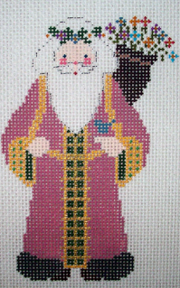 click here to view larger image of Flower Santa (hand painted canvases)