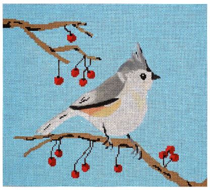 click here to view larger image of Tufted Titmouse (hand painted canvases)