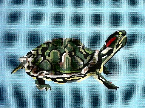 click here to view larger image of Red-Eared Slider Turtle (hand painted canvases)