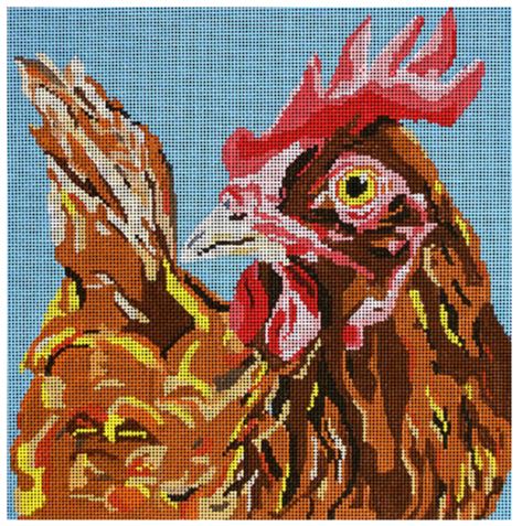 click here to view larger image of Penny the Rhode Island Red Hen (hand painted canvases)
