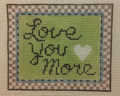 click here to view larger image of Tiny Inspirations - Love You More - Green (hand painted canvases)