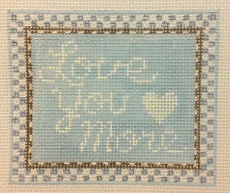 click here to view larger image of Tiny Inspirations - Love You More - Blue (hand painted canvases)
