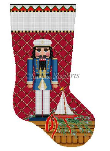 click here to view larger image of Nutcracker/Sea Captain Stocking (hand painted canvases)