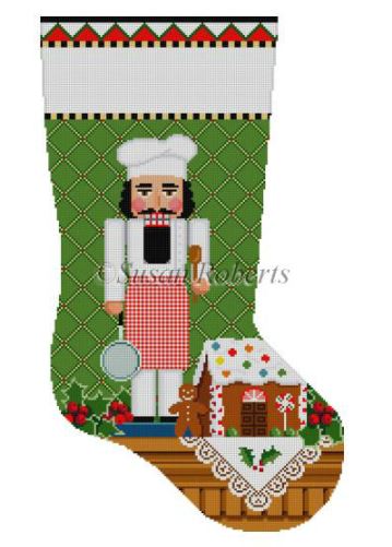 click here to view larger image of Nutcracker/Chef Stocking (hand painted canvases)
