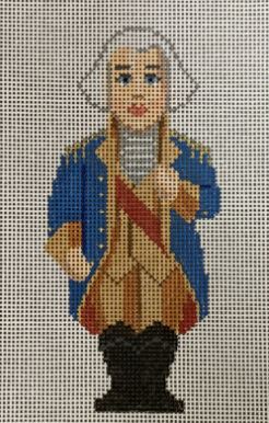 click here to view larger image of Patriotic Ornaments - George Washington (hand painted canvases)