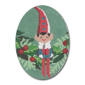 click here to view larger image of Elf w/Red Hat (hand painted canvases)