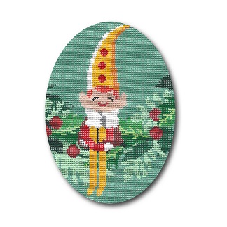 click here to view larger image of Elf w/Yellow Hat (hand painted canvases)
