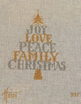click here to view larger image of Family Christmas Tree (hand painted canvases)
