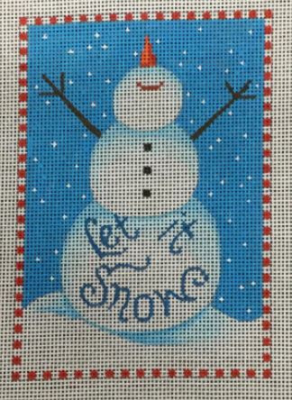 click here to view larger image of Let It Snow Snowman (hand painted canvases)