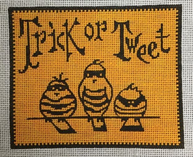 click here to view larger image of Trick or Tweet (hand painted canvases)