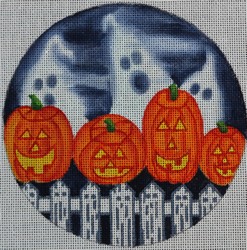 click here to view larger image of Halloween Scene (hand painted canvases)