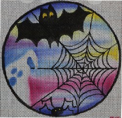 click here to view larger image of Bat/Ghost/Spider Web (hand painted canvases)